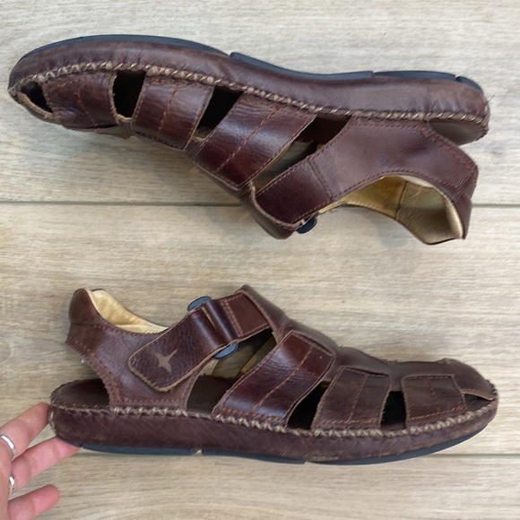 Pikolinos Tarifa Men\'s Sandals Brown Leather Gorpcore Casual Classic 42 8.5 main image 12